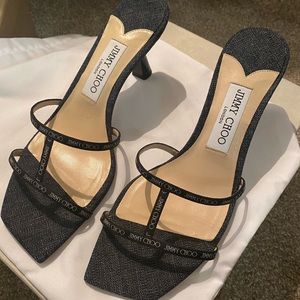 Jimmy Choo Denim Ria 65 Indigo Sandals